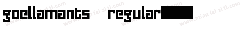 goellamants regular字体转换